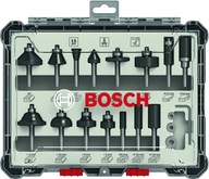 BOSCH Sada fréz 15 kusov 6 mm