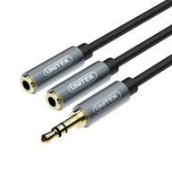 Unitek Y-C956ABK káblový minijack (3,5 mm) - 2x minijack (3,5 mm) 0,2 m