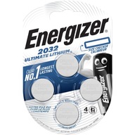 4x ENERGIZER CR2032 Ultimate Lithium 3V batéria