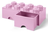 LEGO Úložný box so zásuvkami 2x4 tehlová svetloružová