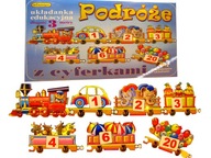 Náučné puzzle CESTOVANIE S ČÍSLAMI 21el. HRA