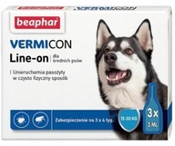 VERMICON DOG 15-30kg Kvapky kliešťov proti BLCHÁM 3x3ml