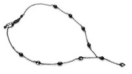 Celebrity náhrdelník Čierny výstrih Český Choker náhrdelník Crystals Pearls