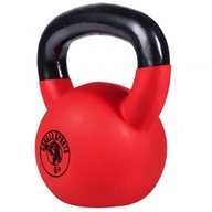 Liatinový kettlebell s pogumovaním, 6 kg, červený