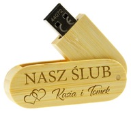 SVADOBNÉ PENDRIVE SVADOBNÝ DARČEK GRAVENÝ 16 GB NÁVRHY SVADOBNÉ SPOMIENKY