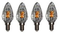 LED žiarovka E14 5WAT dekoračný krištáľ 4 ks