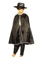 ZORRO outfit maskovací kostým 104 klobúková maska