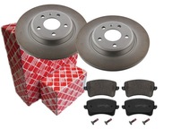 DISK + DESTIČKY FEBI ZADNÉ AUDI A4 B8 A5 8T Q5 8R