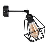 DIAMANTOVÁ NÁSTENNÁ LAMPA na kĺbe, vintage loft čierna