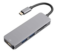 Adaptér 5v1 HUB USB-C 3.1 HDMI 4K SD microSD