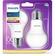 2 x E27 LED žiarovka 13W=100W 1521lm PHILIPS 2700K