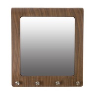 Obdĺžnikové zrkadlo do obývačky, hnedá, 50x45cm