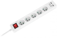 Predlžovací kábel OFF power strip 5 zásuviek 2xUSB 1,5 m