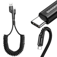 BASEUS ODOLNÝ ŠPIRÁLOVÝ KÁBEL PRUŽINA USB-C