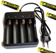 Rýchla nabíjačka +4x batéria - Ion 4800mAh 18650 3,7V