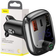 BASEUS FM TRANSMITER RÝCHLA NABÍJAČKA DO AUTOMOBILKU QC4.0 PD TYP-C 5A 36W