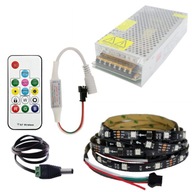 SET LED pás RGB MAGIC WS2811 12V DIAĽKOVÝ 25m