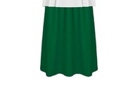Zelená servírovacia polotuniková sukňa, ktorá sa hodí k preväzu