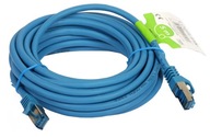 Patchcord LAN S/FTP 5m kat. 6A RJ45 modrý