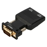 ADAPTÉR KONVERTOR VGA D-SUB NA HDMI + AUDIO ZVUK