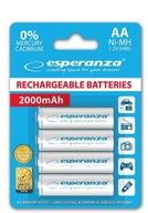 4 výkonné batérie AA HR6 R6 2000mAh 1,2V Ni-MH