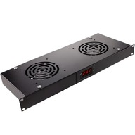 NEKU Panel 2x termostat ventilátor RACK 19'' 1U