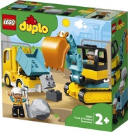 LEGO Duplo 10931 Stavebné nákladné auto a pásové rýpadlo Veľké tehly 2+