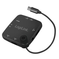 Logilink USB-C čítačka pamäťových kariet + 3x USB HUB