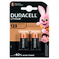 2x Duracell 3V CR123 lítiová foto batéria