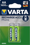 2x batéria Varta AA (R6) 1600 mAh!