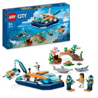 LEGO City 60377 Potápačská prieskumná ponorka, motorový čln, loď