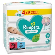 Pampers sensitive obrúsky 4 x 52 = 208 ks.