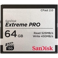 KARTA SANDISK EXTREME PRO CFAST 2.0 64 GB 525 MB/s