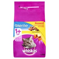 WHISKAS Steril 1,4 kg - krmivo s kuracím mäsom