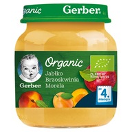 Gerber Bio dezert z jablka a broskyne 125g