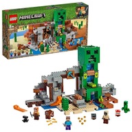 Sada 4v1 Lego Minecraft 21155 Creeper Mine Figurky, kocky + e-kniha