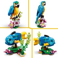 LEGO BLOCKS EXOTICKÝ PAPAGÁJ VTÁK KVET ŽABA MORSKÁ RYBA 3V1 ZA DARČEK