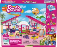 Mattel Mega Barbie dom v blokoch Malibu + 2 figúrky