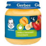 Gerber dezertné jablká s banánmi a marhuľami 125 g