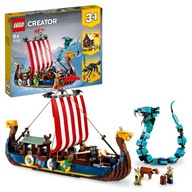 LEGO BLOCKS VIKING LOĎ HAD VEĽKÁ SADA 3v1