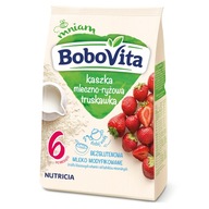 Bobovita Mliečno-ryžová kaša s jahodou 5x230g