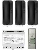 URMET DIGITAL INTERPHONE, 3-RODINY SET, MIWI, CIERNY