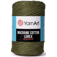 Macrame Cotton Lurex makramé výplet 741 khaki