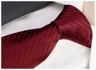 SILK TIE 100% Hodvábny Jacquard Burgundsko kj220