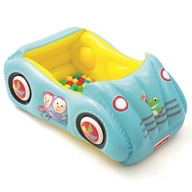 Nafukovacie pretekárske auto Fisher Price Bestway s loptičkami pre deti