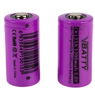 Nabíjacia batéria CR 123a 3,0 V 1200 mAh RCR 2x