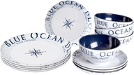 OBEDOVÝ SET MELAMINE BRUNNER BLUE OCEAN 12 KS