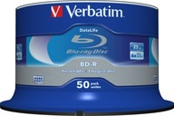 Disky VERBATIM BD-R 25GB DataLife 50-balenie vretena