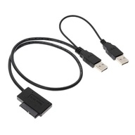 Káblový adaptér Uhlový MiniSATA 13PIN na 2x USB DVD