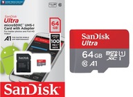 SANDISK ULTRA 64GB micro SD karta 100MB/s A1 UHS-I